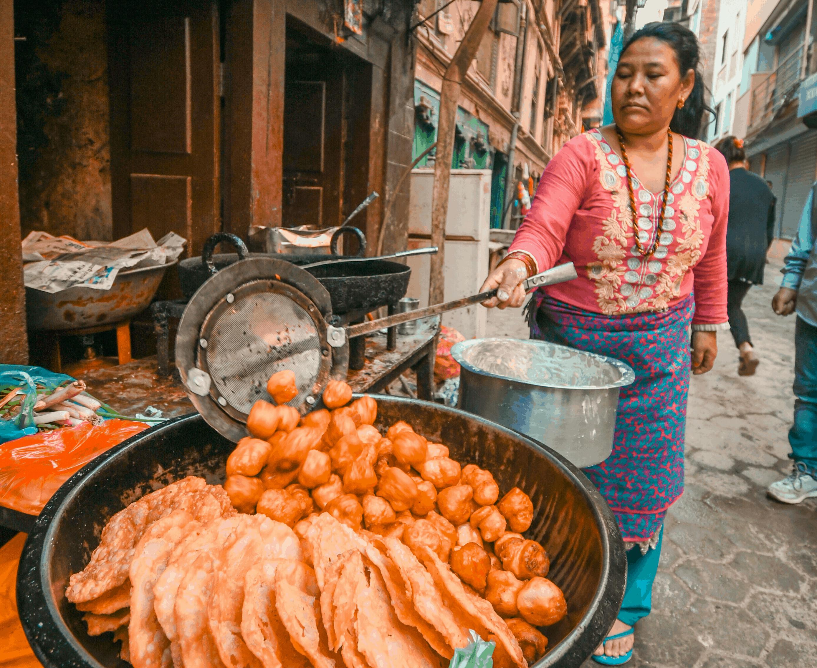 Local Market Walk & Street Food Experience in Ason